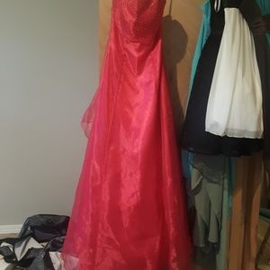Long pink formal dress